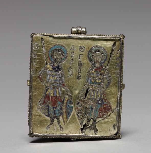 File:Enkolpion with the Crucifixion (front) and Saints Theodore and George (back), 1080-1120 Byzantium, Constantinople, Byzantine period, 11th-12th century.jpg
