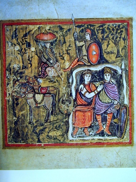 File:Vergilius Romanus (Vw) Aeneas and Dido in cave.jpg