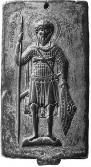 Saint Theodore bronze plaque bizancjum (XI w).jpg