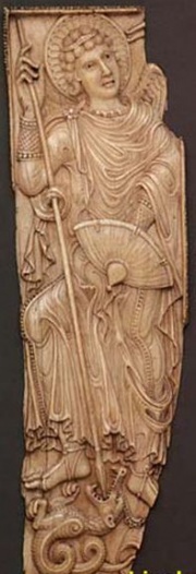 Ivory carving of Leipzig, 9th century.jpg