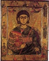 Martyr Procopius, with Ss Theodore and George in the margins (Sinai, 12th Century).jpg
