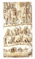 Ivory plaque depicting the meeting of Abner and Joab near lake Gabaon circa 870 Aquitaine,Provence or northernItaly.jpg